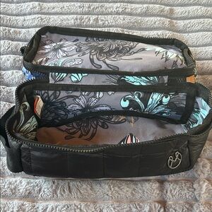NEW! MAAJI Quilted Black & Blue Printed Cosmetic Pouch / toiletries bag!